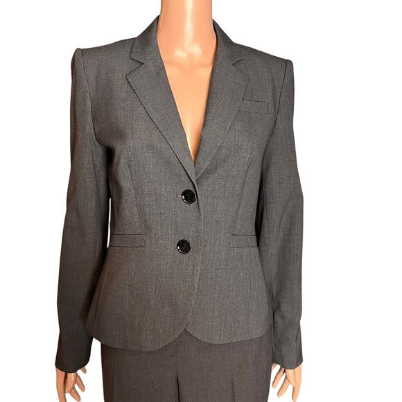 Calvin Klein Gray Women’s Pants Suit 6 Wide Leg Career Business Preppy Designer - Picture 4 of 11